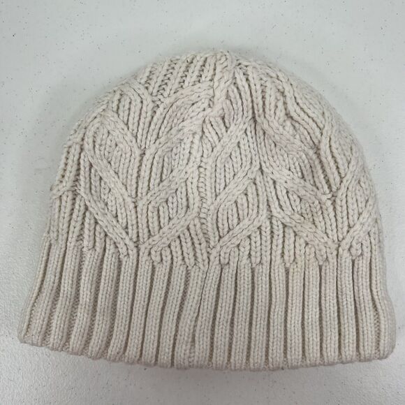 Under Armour Women’s UA Around Town Beanie Knit Cream Fleece Lined Warm OSFM - Picture 6 of 13